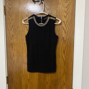 WHBM Black Dress Top